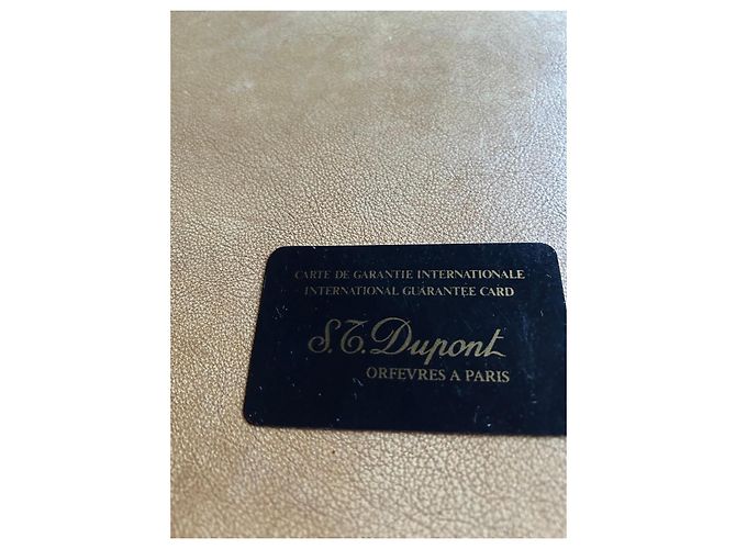 Autre Marque Fermi cravatta S.T. Dupont in argento e smalto blu Blu navy Silver hardware - vista 4