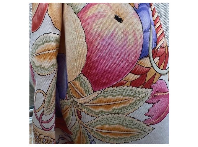 Lenço de seda Salvatore Ferragamo motivo frutas e pássaros - vista 3