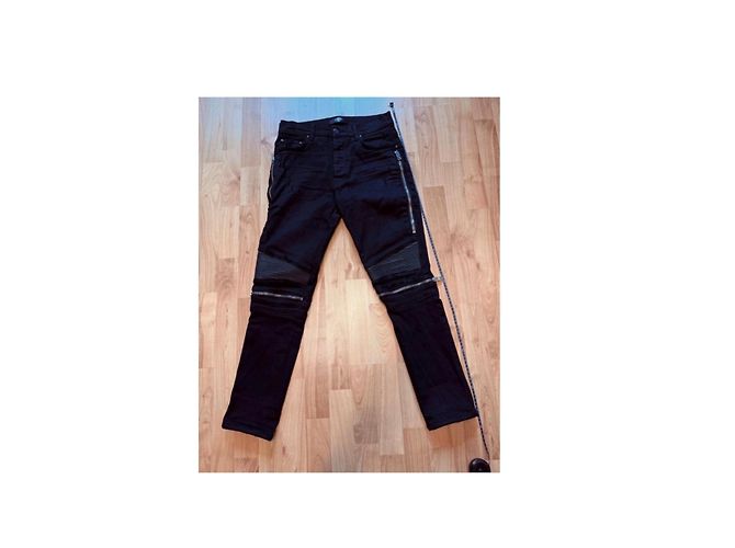 Jeans Amiri Neri con Dettagli Zip Nero - vista 4