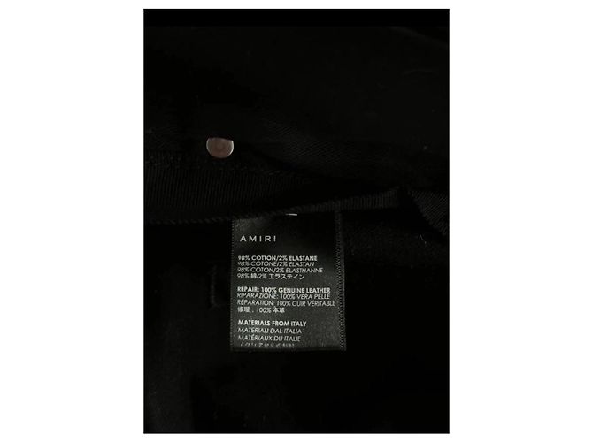 Jeans Amiri Neri con Dettagli Zip Nero - vista 6