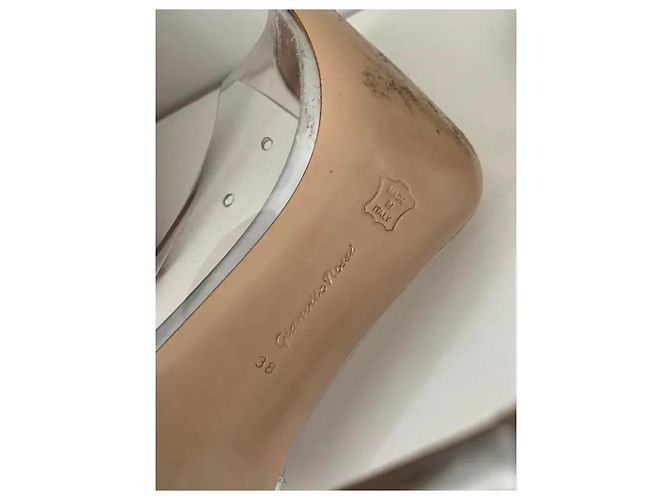 Gianvito Rossi Plexi Leder Pumps Silber - Ansicht 4