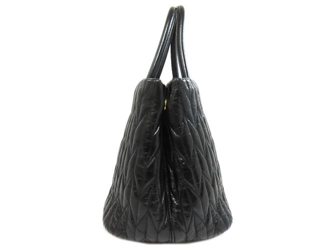Bolso de mano de piel de becerro con lazo Miu Miu Negro - vista 3