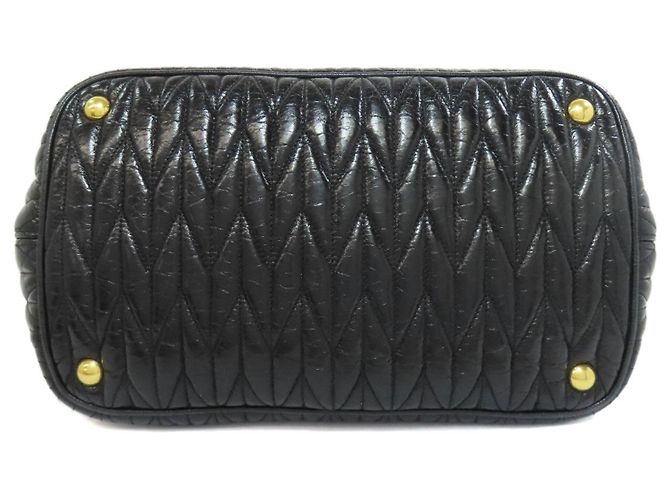 Bolso de mano de piel de becerro con lazo Miu Miu Negro - vista 4