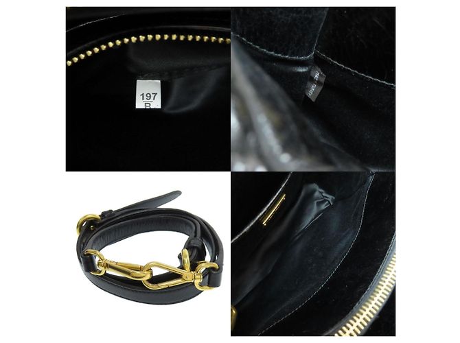 Bolso de mano de piel de becerro con lazo Miu Miu Negro - vista 7