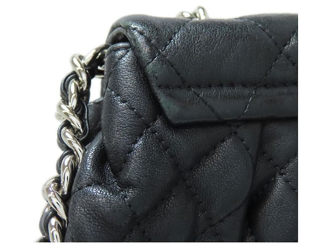 Borsa a tracolla con catena in pelle di vitello nera Chanel Nero - vista 12