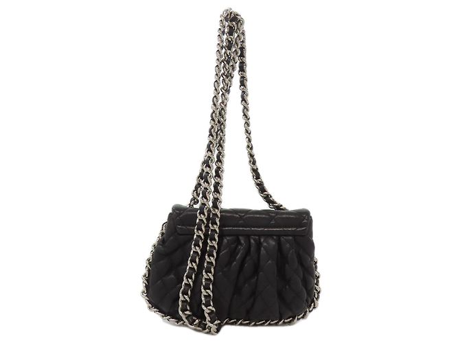 Borsa a tracolla con catena in pelle di vitello nera Chanel Nero - vista 2