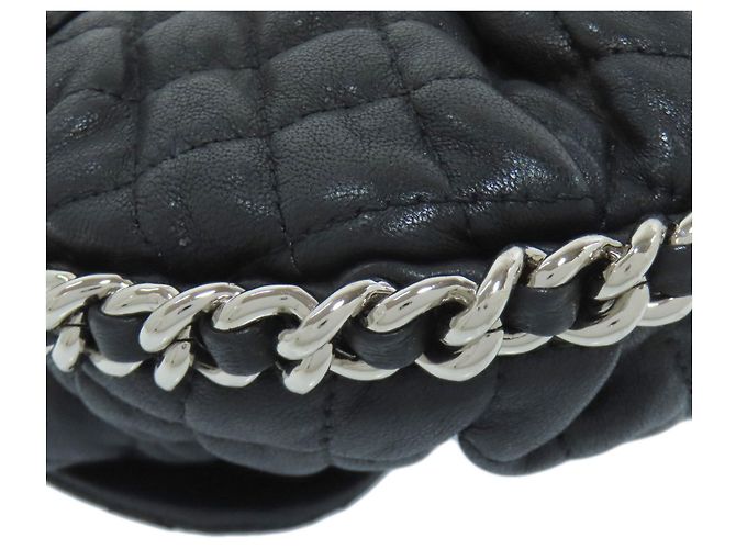 Borsa a tracolla con catena in pelle di vitello nera Chanel Nero - vista 22