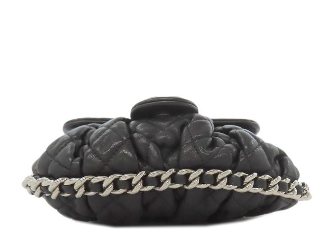 Borsa a tracolla con catena in pelle di vitello nera Chanel Nero - vista 4