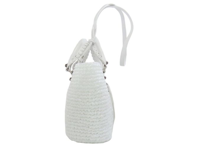 Borsa Balenciaga Le Cagoule Panier Bianco - vista 2
