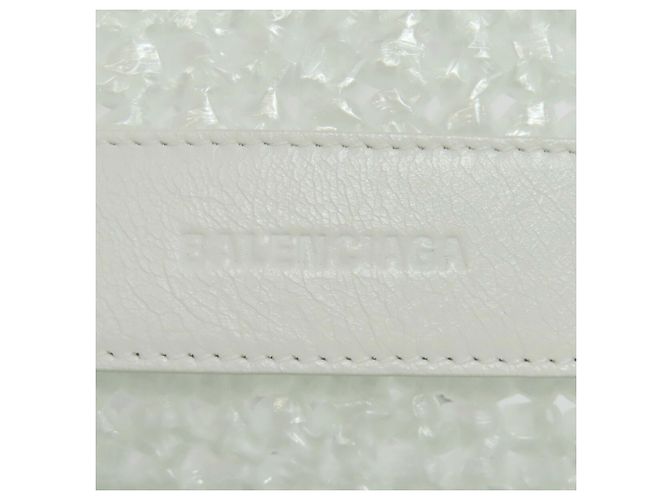 Borsa Balenciaga Le Cagoule Panier Bianco - vista 5