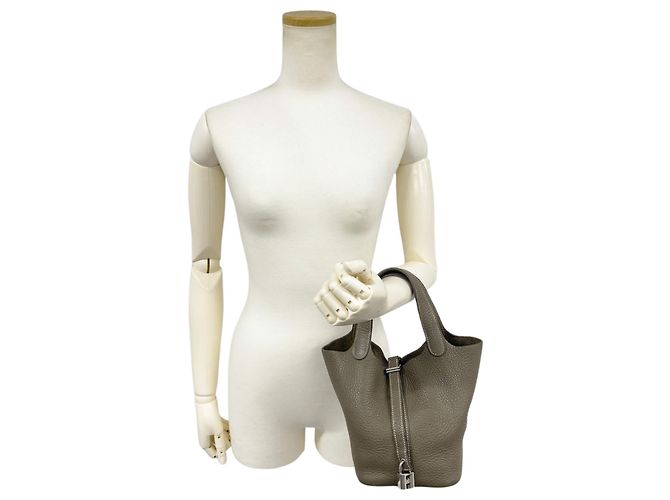Hermès Hermes Picotin Lock PM Handtasche Braun Taupe - Ansicht 12