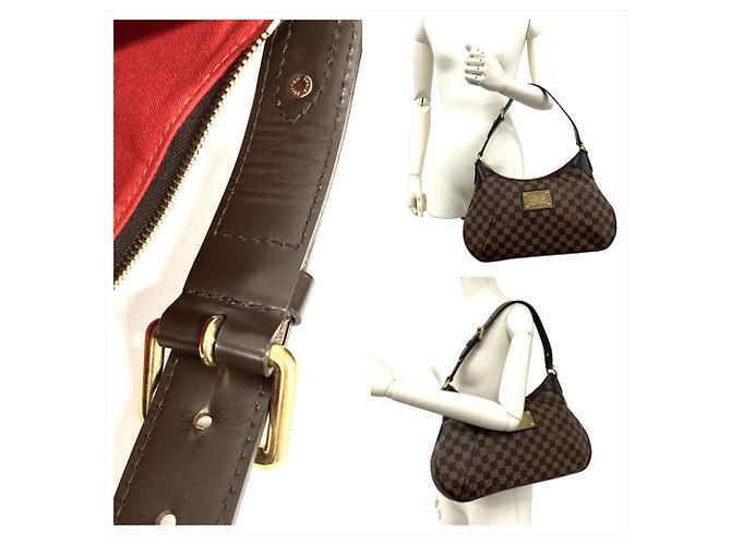Borsa a Spalla Louis Vuitton Thames GM Marrone Damier ebene - vista 9