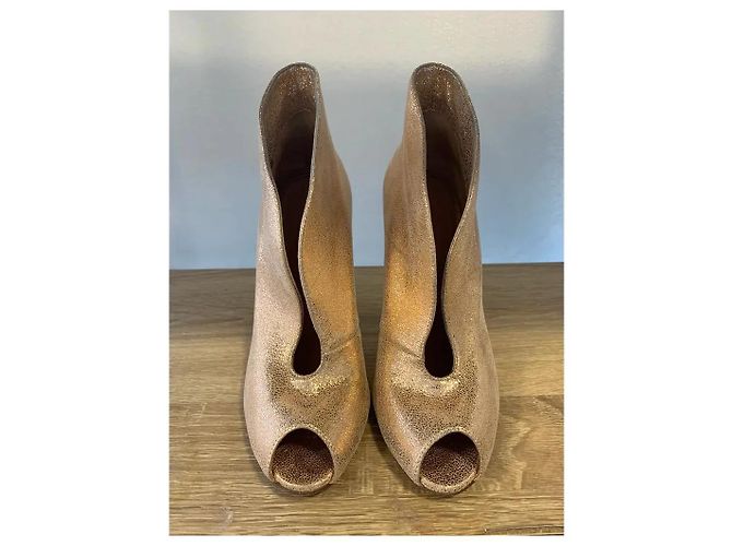 Gianvito Rossi Vamp Metallic Leder Stiefeletten - Ansicht 2