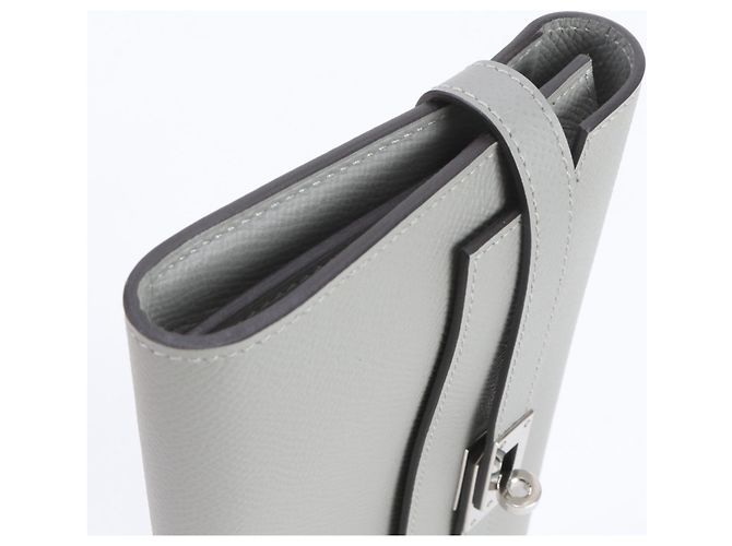 Hermès Kelly Long Wallet aus grauem Epsom-Leder Braun - Ansicht 3