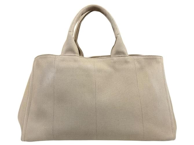 Borsa Tote Prada Canapa L Beige - vista 3
