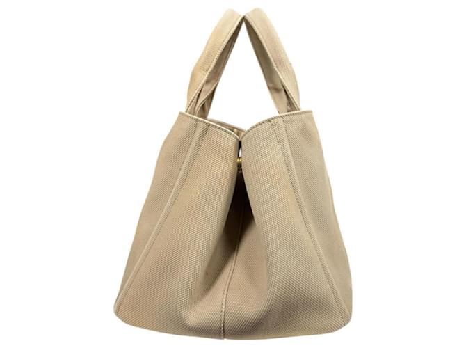 Borsa Tote Prada Canapa L Beige - vista 5