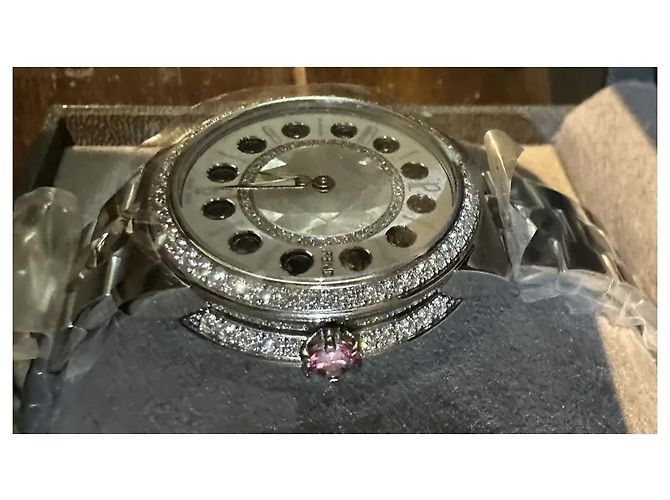 Fendi Armbanduhr mit Diamanten Silber Weiß - Ansicht 4