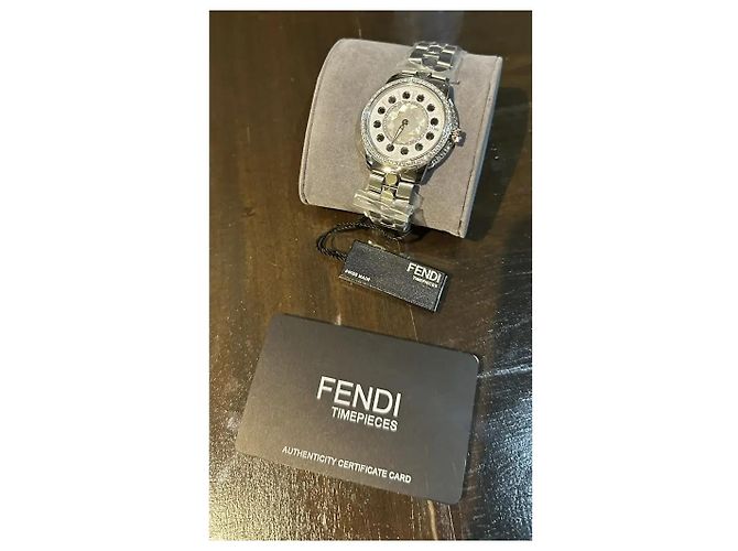Fendi Armbanduhr mit Diamanten Silber Weiß - Ansicht 9