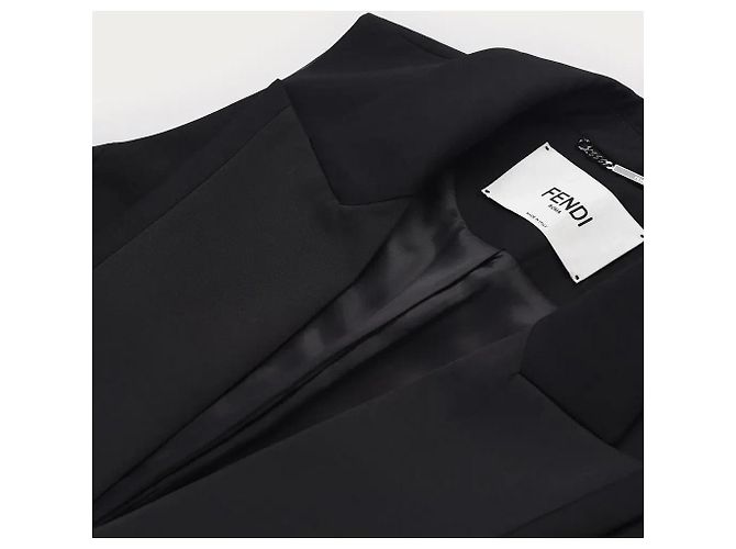 Fendi Tuxedo Midi-Kleid Schwarz - Ansicht 3