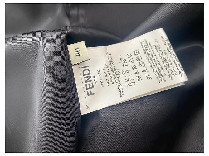 Fendi Tuxedo Midi-Kleid Schwarz - Ansicht 5