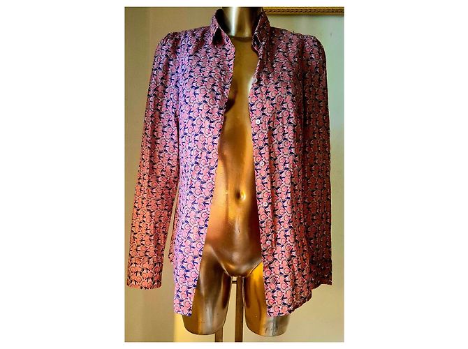 Autre Marque Blusa de algodón Marc O'Polo con estampado de bicicletas Rosa Morado oscuro - vista 3