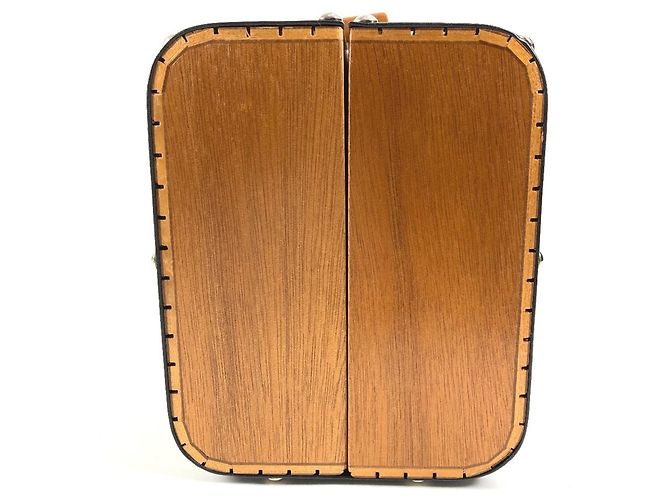 Vanity Beauty case Chanel Vintage CC Coco Mark Logo Marrone Nero - vista 6
