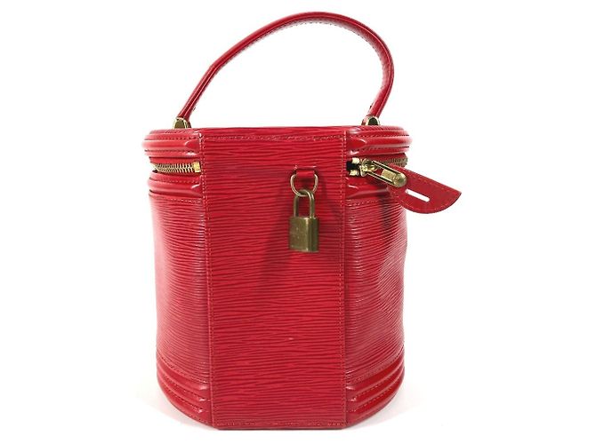 Borsa Vanity Louis Vuitton Epi Cannes Rosso - vista 2