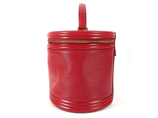 Borsa Vanity Louis Vuitton Epi Cannes Rosso - vista 3