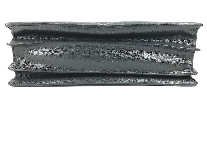 Borsa Louis Vuitton Taiga Serviette Kazan Nero Grigio - vista 5