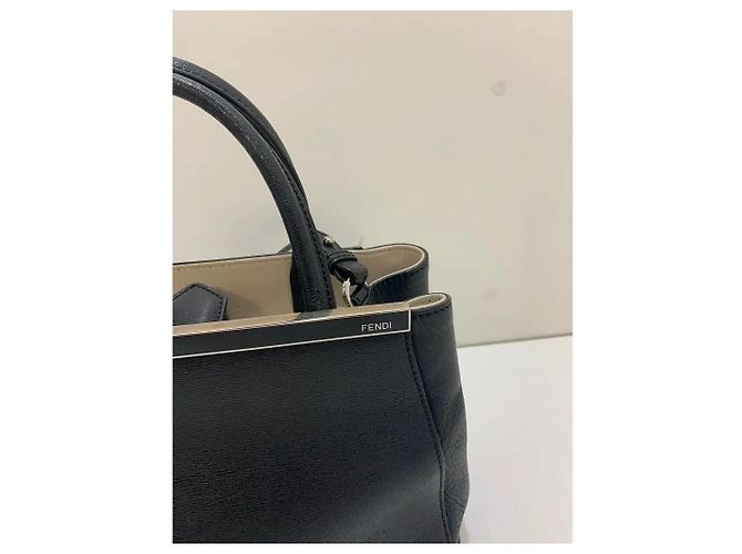 Borsa Fendi 2Jours in pelle nera Nero - vista 3