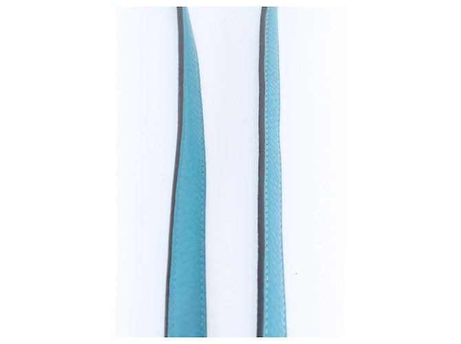 Hermès Tracolla in pelle Blue Jean Hermes Blu chiaro - vista 4