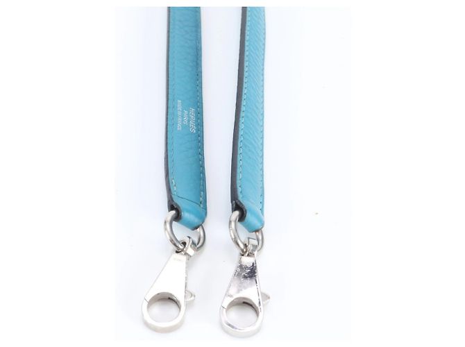 Hermès Tracolla in pelle Blue Jean Hermes Blu chiaro - vista 5