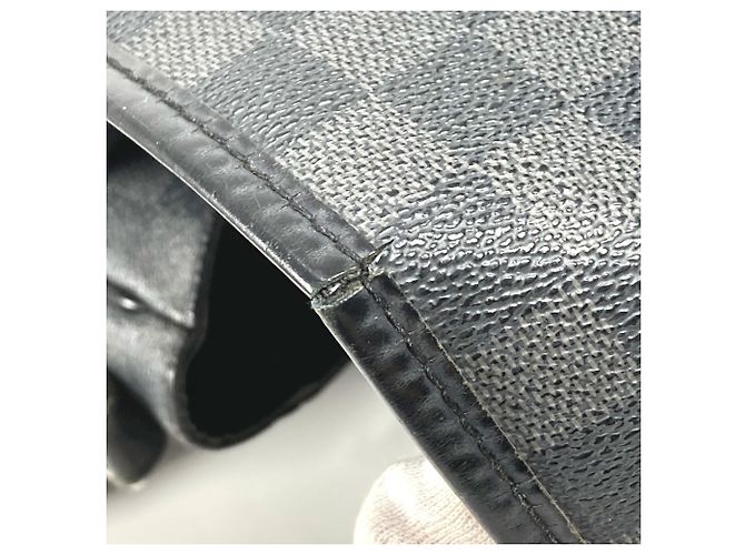Borsa Messenger Louis Vuitton Damier Graphite Nero - vista 13