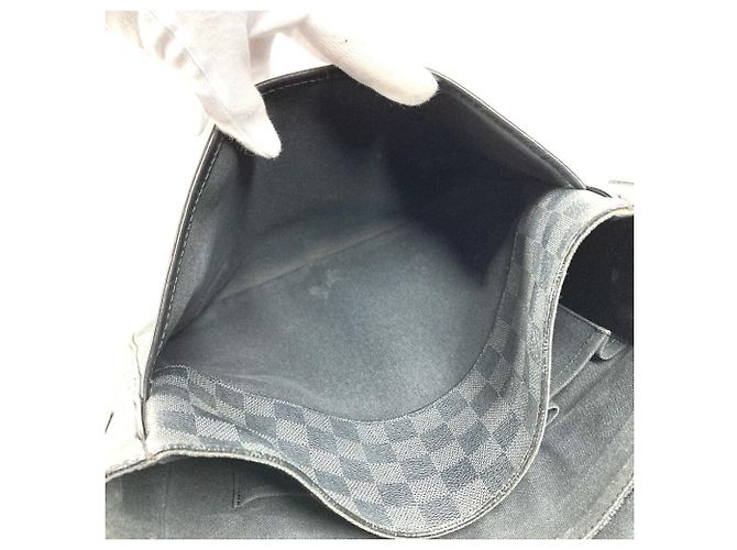 Borsa Messenger Louis Vuitton Damier Graphite Nero - vista 16