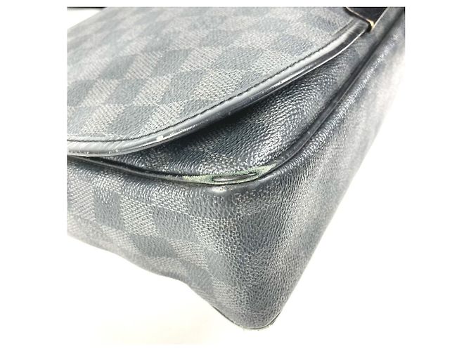 Borsa Messenger Louis Vuitton Damier Graphite Nero - vista 7