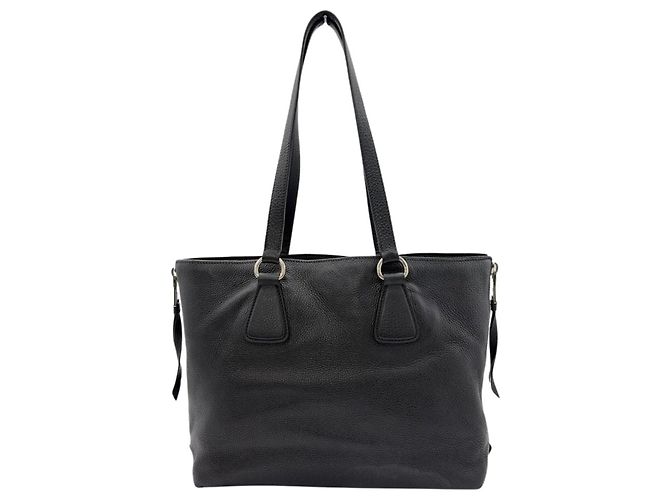 Borsa Tote in pelle nera da donna Prada Nero - vista 3