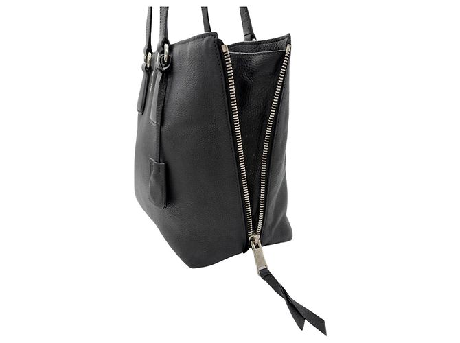 Borsa Tote in pelle nera da donna Prada Nero - vista 5