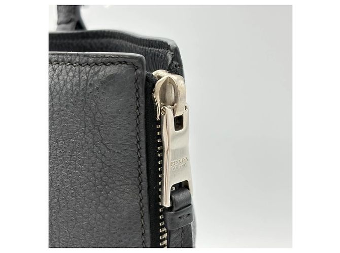 Borsa Tote in pelle nera da donna Prada Nero - vista 7