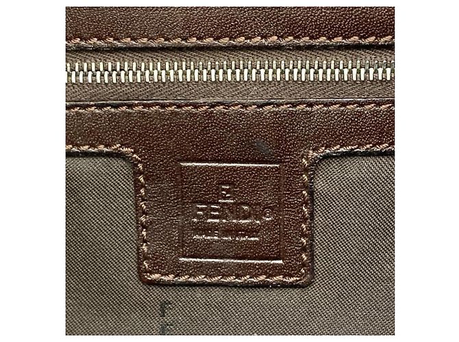 Borsa a tracolla a secchiello Fendi Zucca Mamma Marrone - vista 10