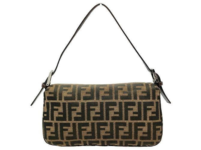 Borsa a tracolla a secchiello Fendi Zucca Mamma Marrone - vista 3