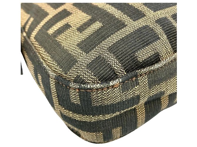 Borsa a tracolla a secchiello Fendi Zucca Mamma Marrone - vista 7