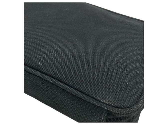 Prada Black Canvas Handbag/Pouch - view 7