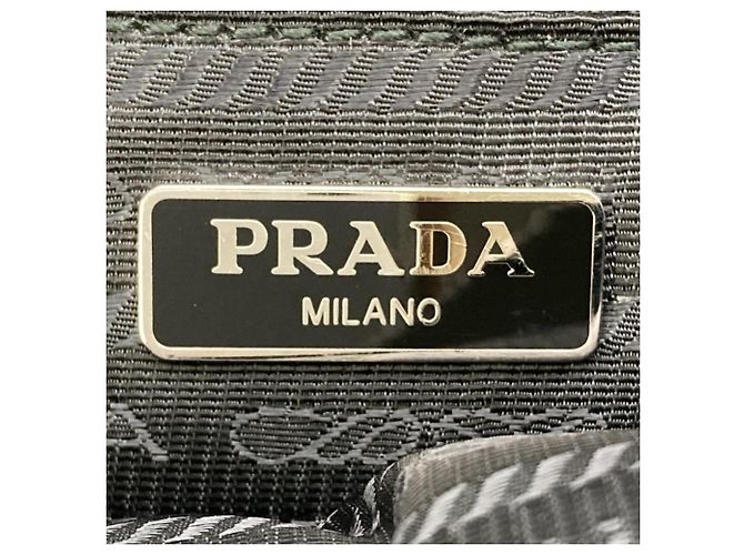 Prada Black Canvas Handbag/Pouch - view 9