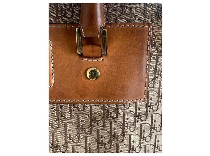 Borsa Bowling Christian Dior Monogram Tela Marrone e Pelle - vista 8