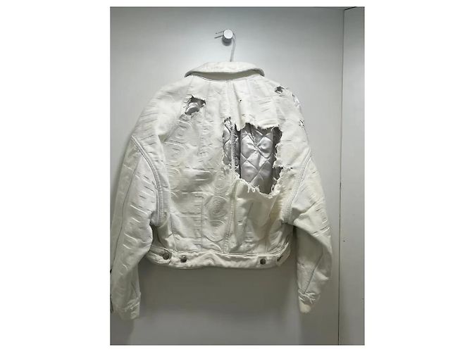 Fendi x Marc Jacobs RE23 Jeansjacke weiß - Ansicht 3