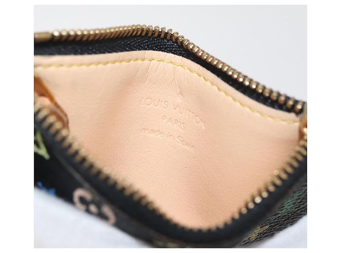 LOUIS VUITTON Monogram Multicolor Pochette Cles Purse Black M13664 Auth BA12619A - view 10