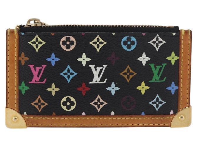 LOUIS VUITTON Monogram Multicolor Pochette Cles Purse Black M13664 Auth BA12619A - view 13