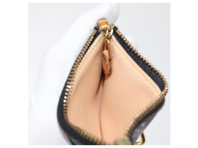 LOUIS VUITTON Monogram Multicolor Pochette Cles Purse Black M13664 Auth BA12619A - view 17