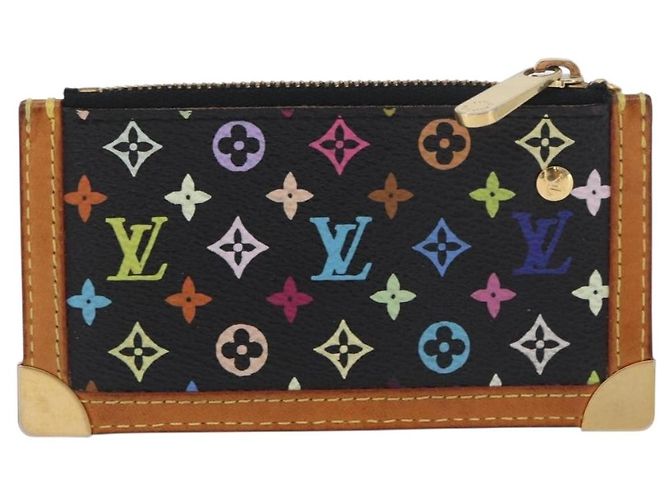 LOUIS VUITTON Monogram Multicolor Pochette Cles Purse Black M13664 Auth BA12619A - view 2