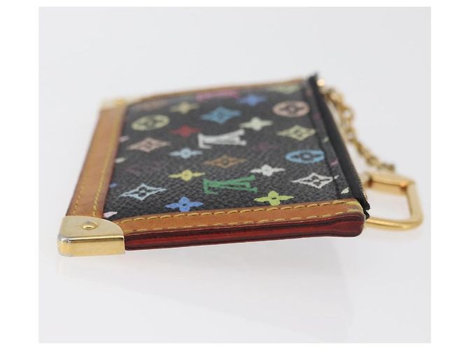 LOUIS VUITTON Monogram Multicolor Pochette Cles Purse Black M13664 Auth BA12619A - view 3